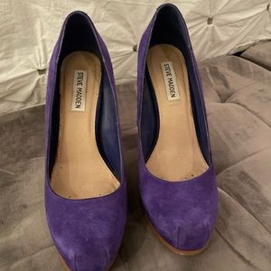 Steve Madden purple suede heels